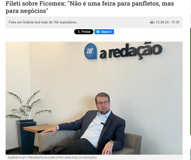 Leia mais sobre o artigo Fileti sobre Ficomex: “Não é uma feira para panfletos, mas para negócios”