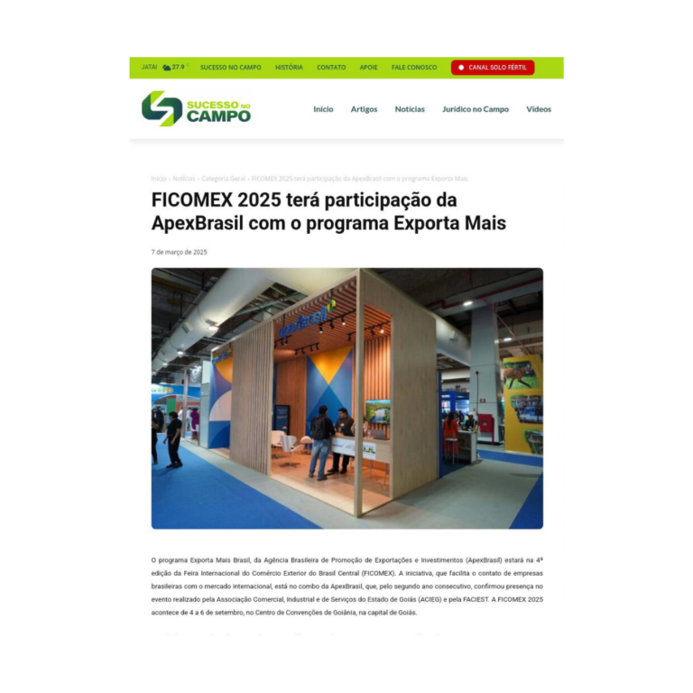 Leia mais sobre o artigo FICOMEX 2025 terá participação da ApexBrasil com o programa Exporta Mais