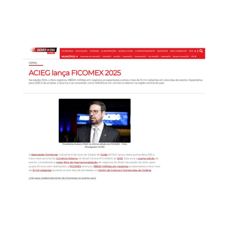 Leia mais sobre o artigo ACIEG lança FICOMEX 2025