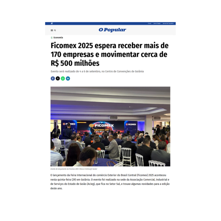 Leia mais sobre o artigo FICOMEX 2025 espera receber mais de 170 empresas e movimentar cerca de R$ 500 milhões