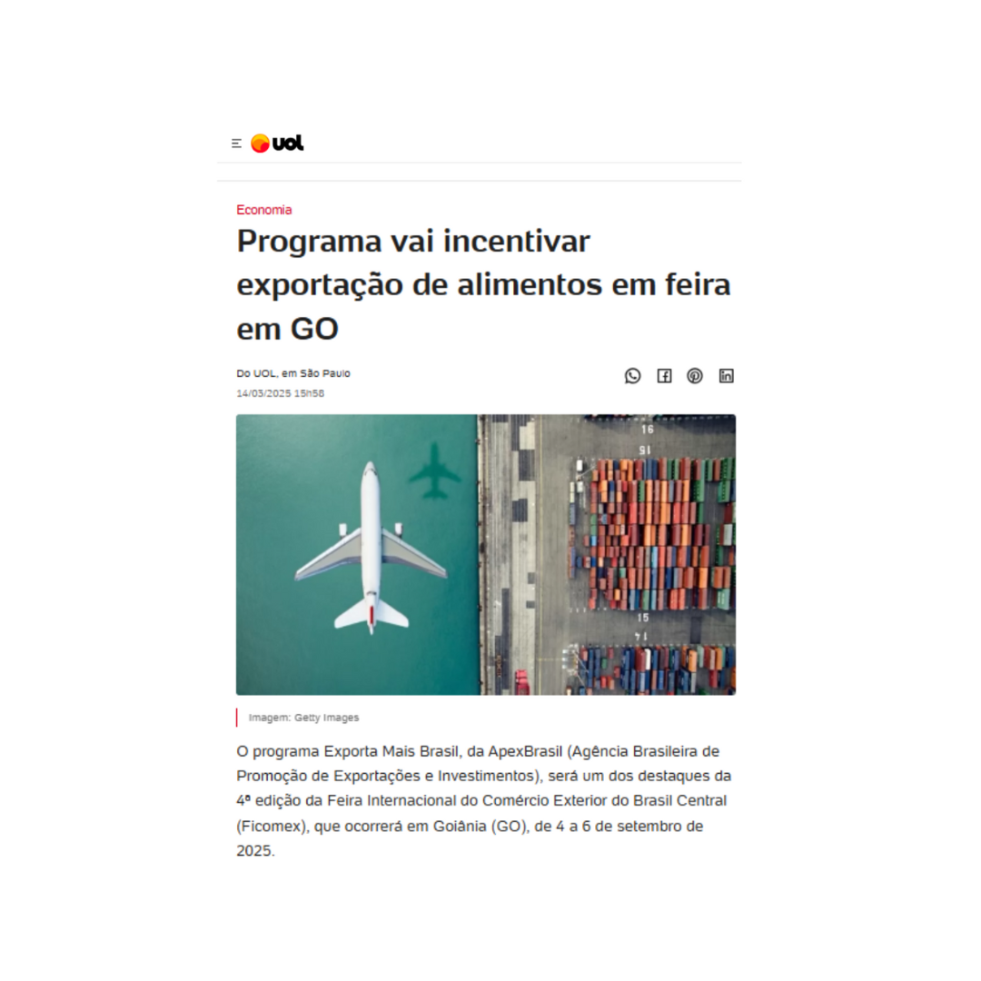 No momento, você está visualizando Programa vai incentivar exportação de alimentos em feira em GO