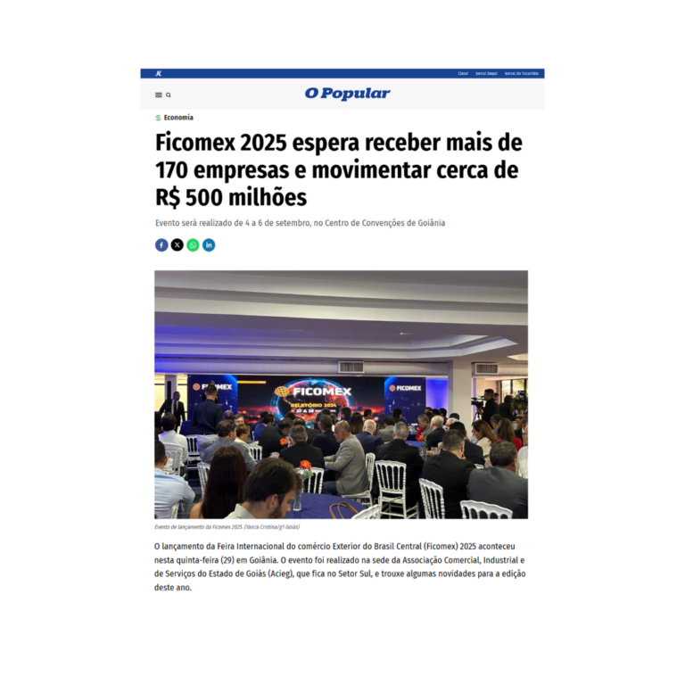 Leia mais sobre o artigo FICOMEX 2025 espera receber mais de 170 empresas e movimentar cerca de R$ 500 milhões