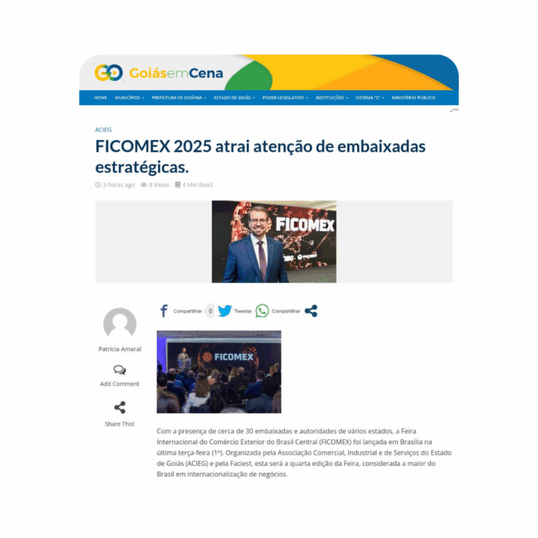 Leia mais sobre o artigo FICOMEX 2025 atrai atenção de embaixadas estratégicas