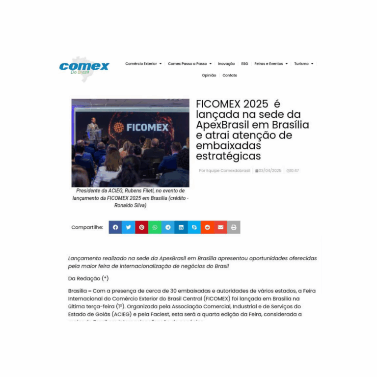 Leia mais sobre o artigo FICOMEX 2025  é lançada na sede da ApexBrasil em Brasília e atrai atenção de embaixadas estratégicas