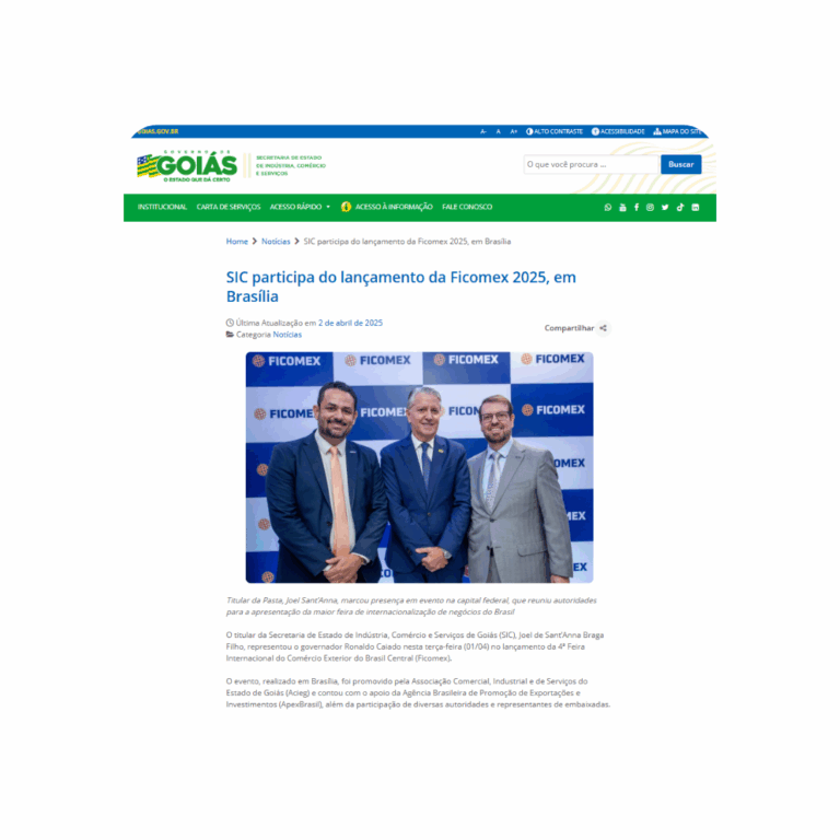 Leia mais sobre o artigo SIC participa do lançamento da Ficomex 2025, em Brasília