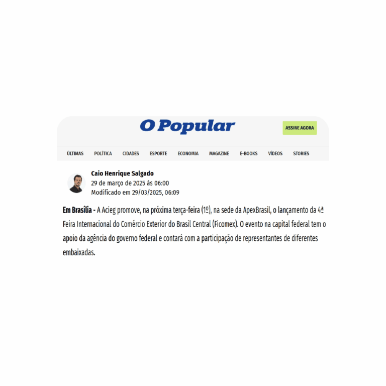Leia mais sobre o artigo Acieg promove lançamento da FICOMEX na ApexBrasil