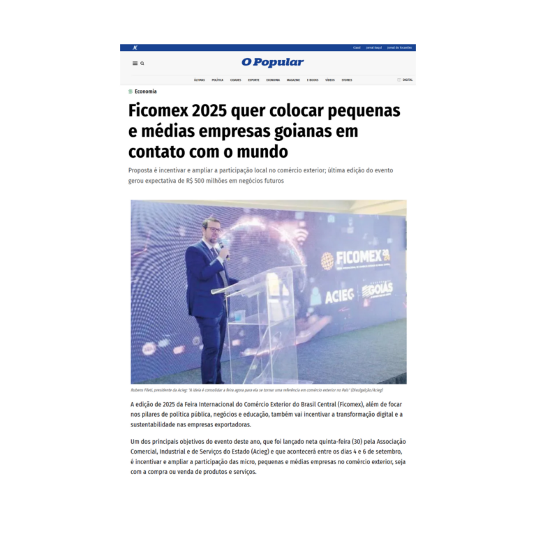 Leia mais sobre o artigo FICOMEX 2025 quer colocar pequenas e médias empresas goianas em contato com o mundo