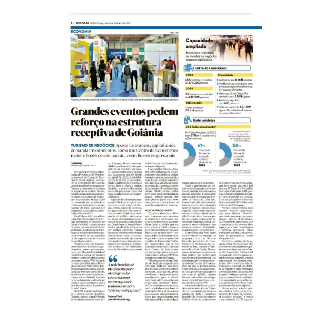 No momento, você está visualizando Grandes eventos pedem reforço na estrutura receptiva de Goiânia