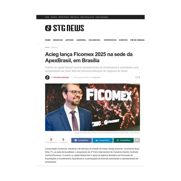 Leia mais sobre o artigo ACIEG lança FICOMEX 2025 na sede da ApexBrasil, em Brasília