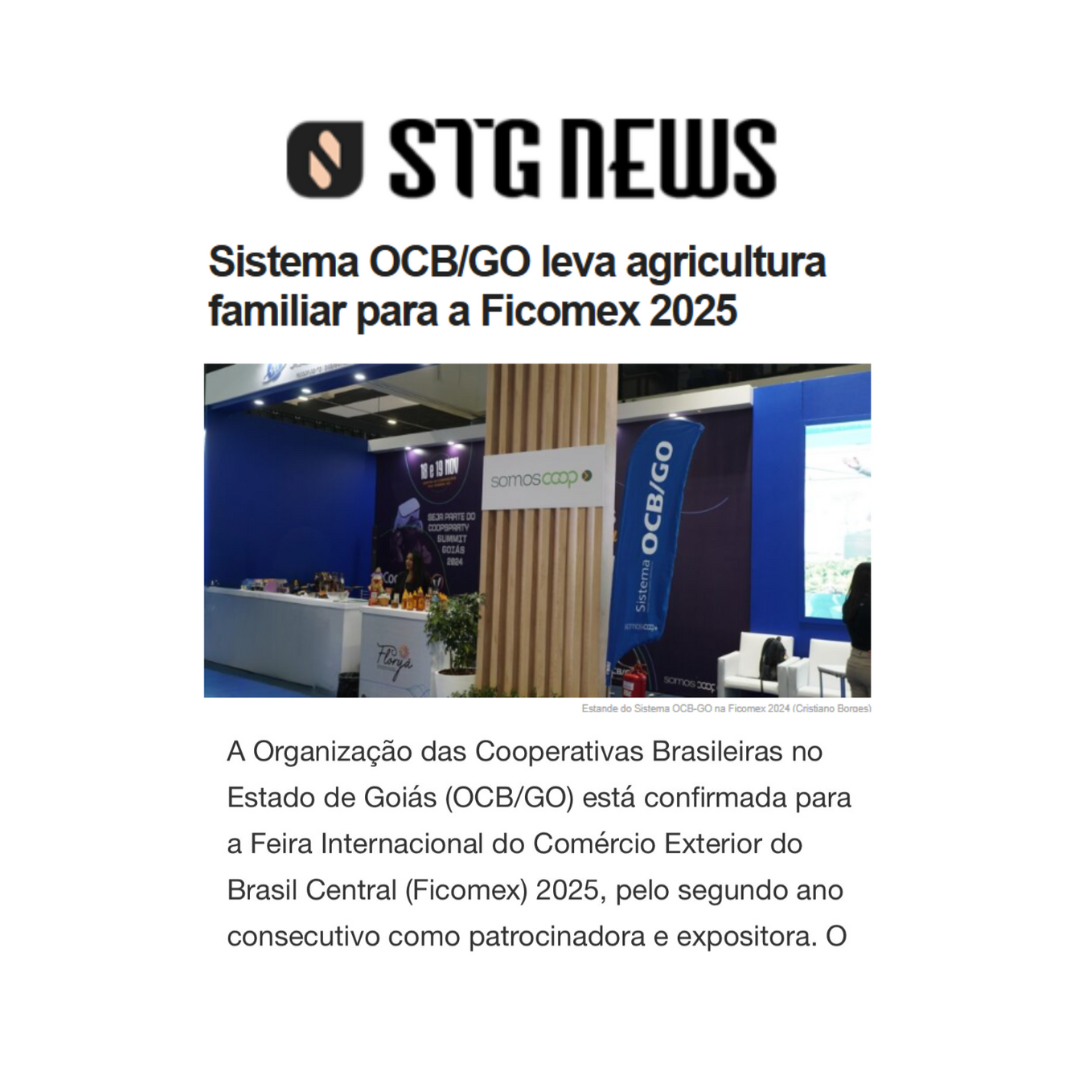 No momento, você está visualizando Sistema OCB/GO leva agricultura familiar para a Ficomex 2025