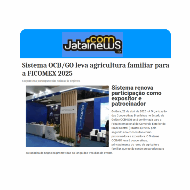 Leia mais sobre o artigo Sistema OCB/GO leva agricultura familiar para a FICOMEX 2025