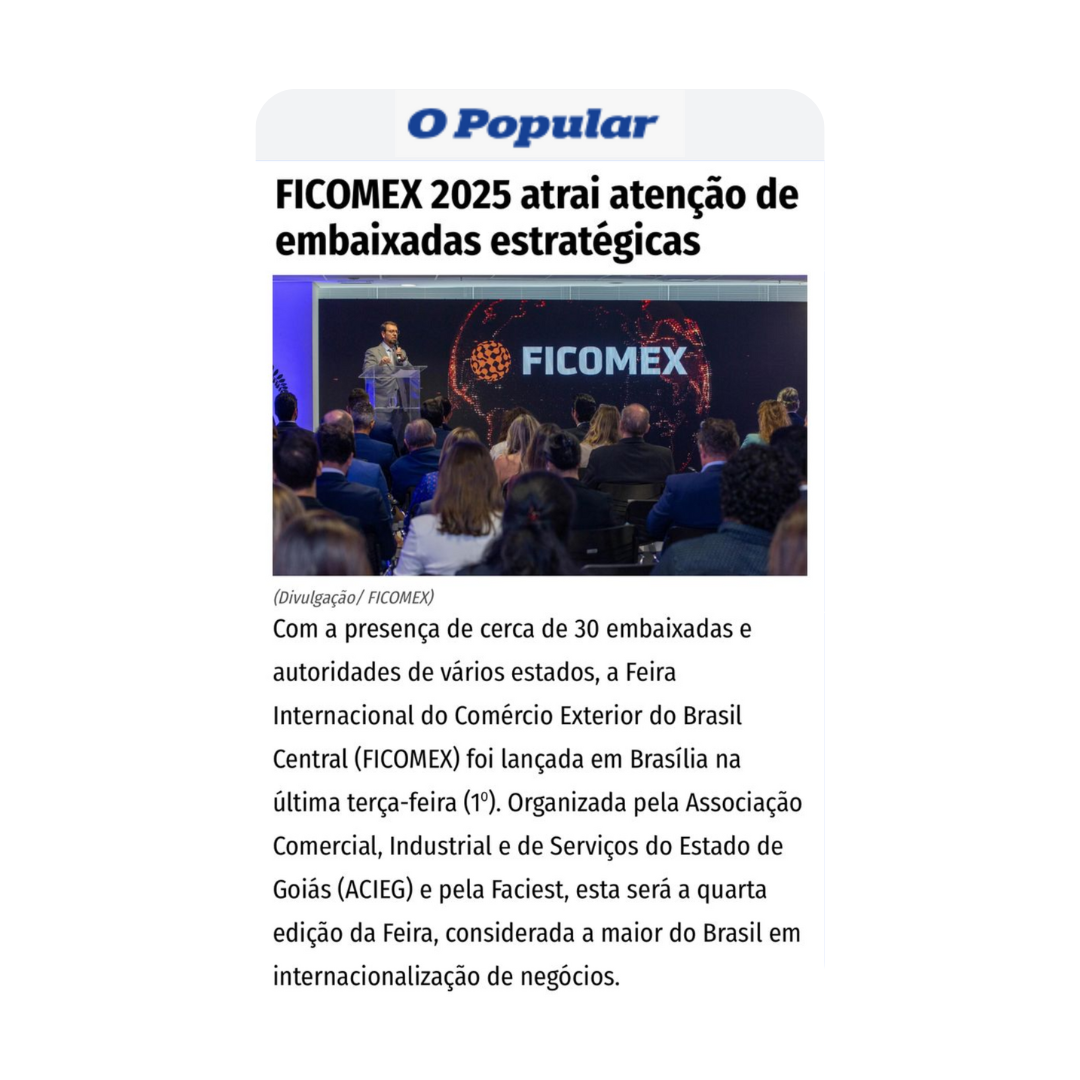 No momento, você está visualizando FICOMEX 2025 atrai atenção de embaixadas estratégicas